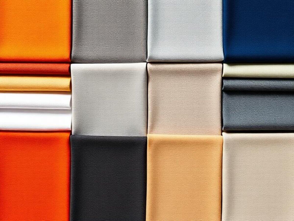 Hochwertige Stoffmuster in verschiedenen Farben und Texturen